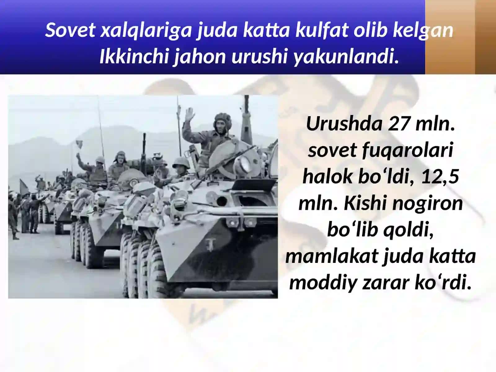 10-sinf Jahon tarixi fanidarsligi asosida 19-20-mavzu 2