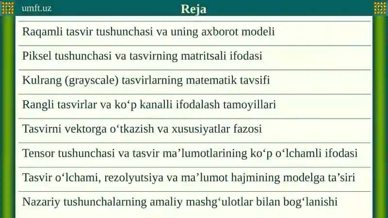 Raqamli tasvir tushunchasi va uning amaliyoti 2