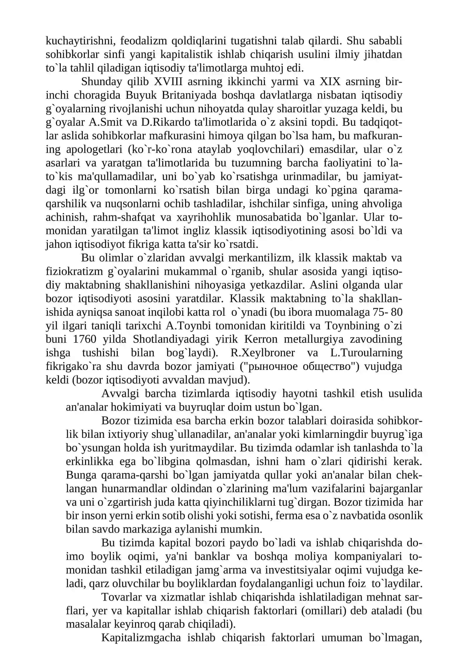 A. SMITNING IQTISODIY TA'LIMOTI 2