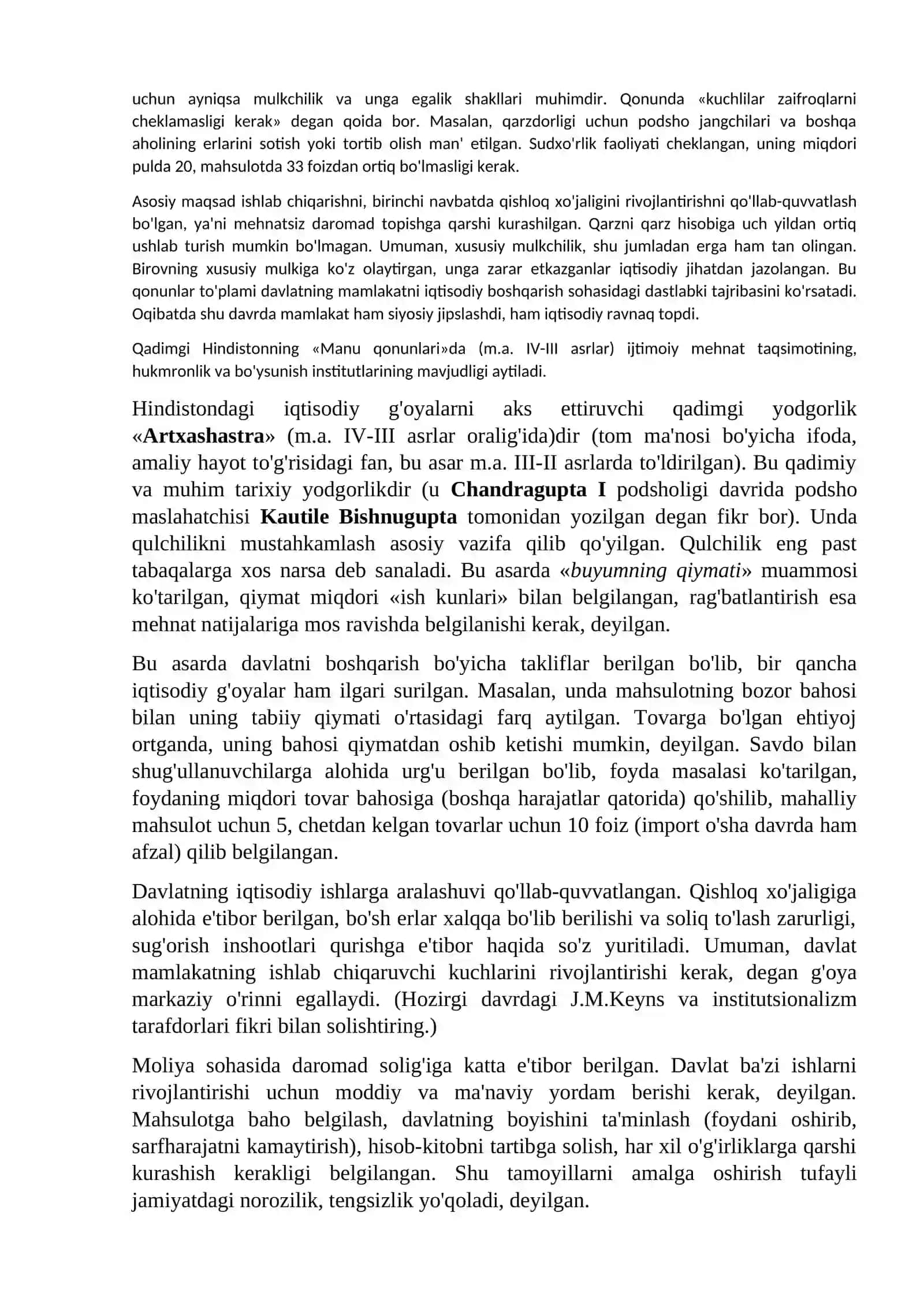 KLASSIK DAVRGACHA BO’LGAN QADIMGI IQTISODIY TA’LIMOTLAR 2