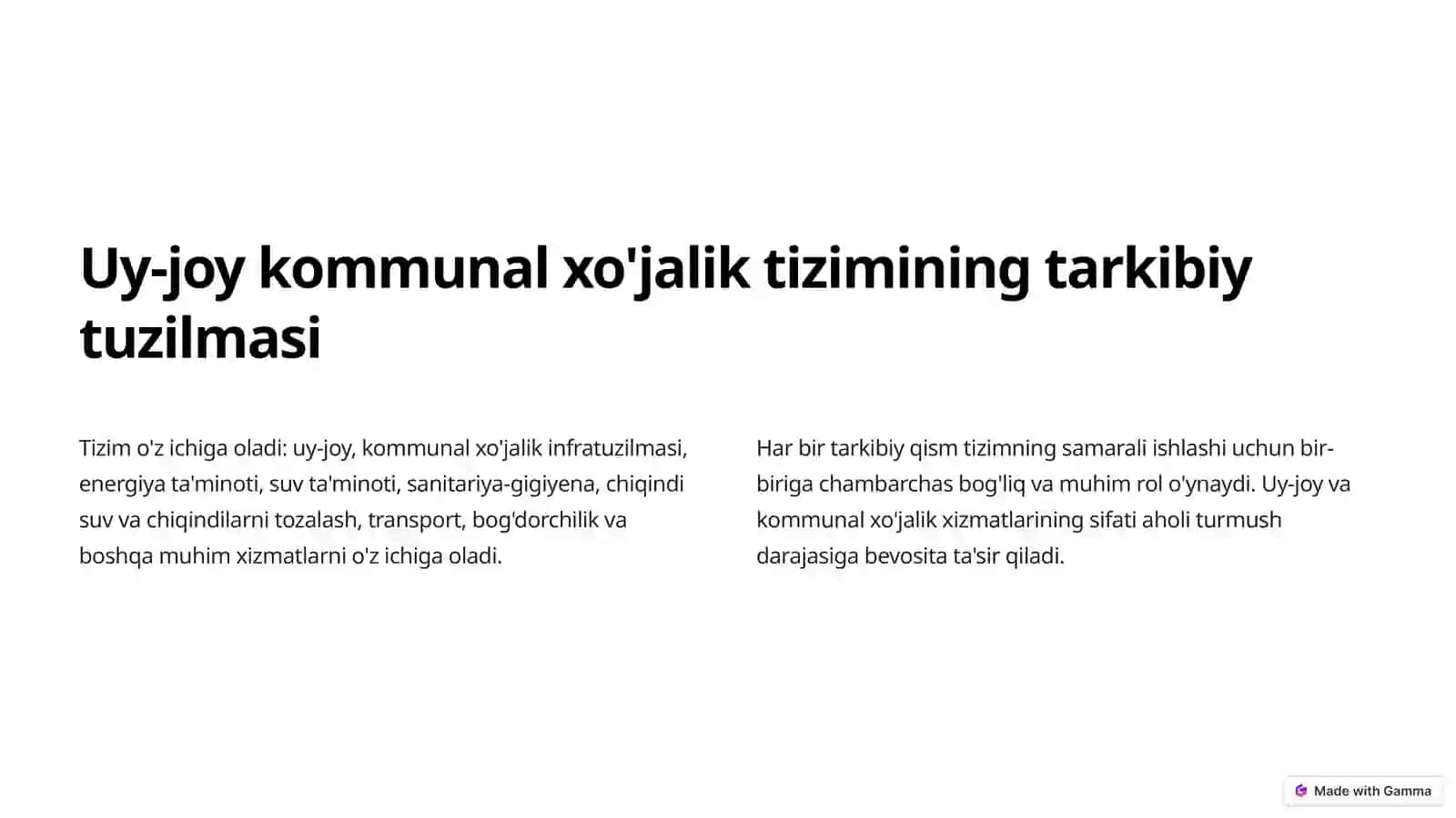UY-JOY KOMMUNAL XО'JALIGI TARMOG'I IQTISODIYOTI 2