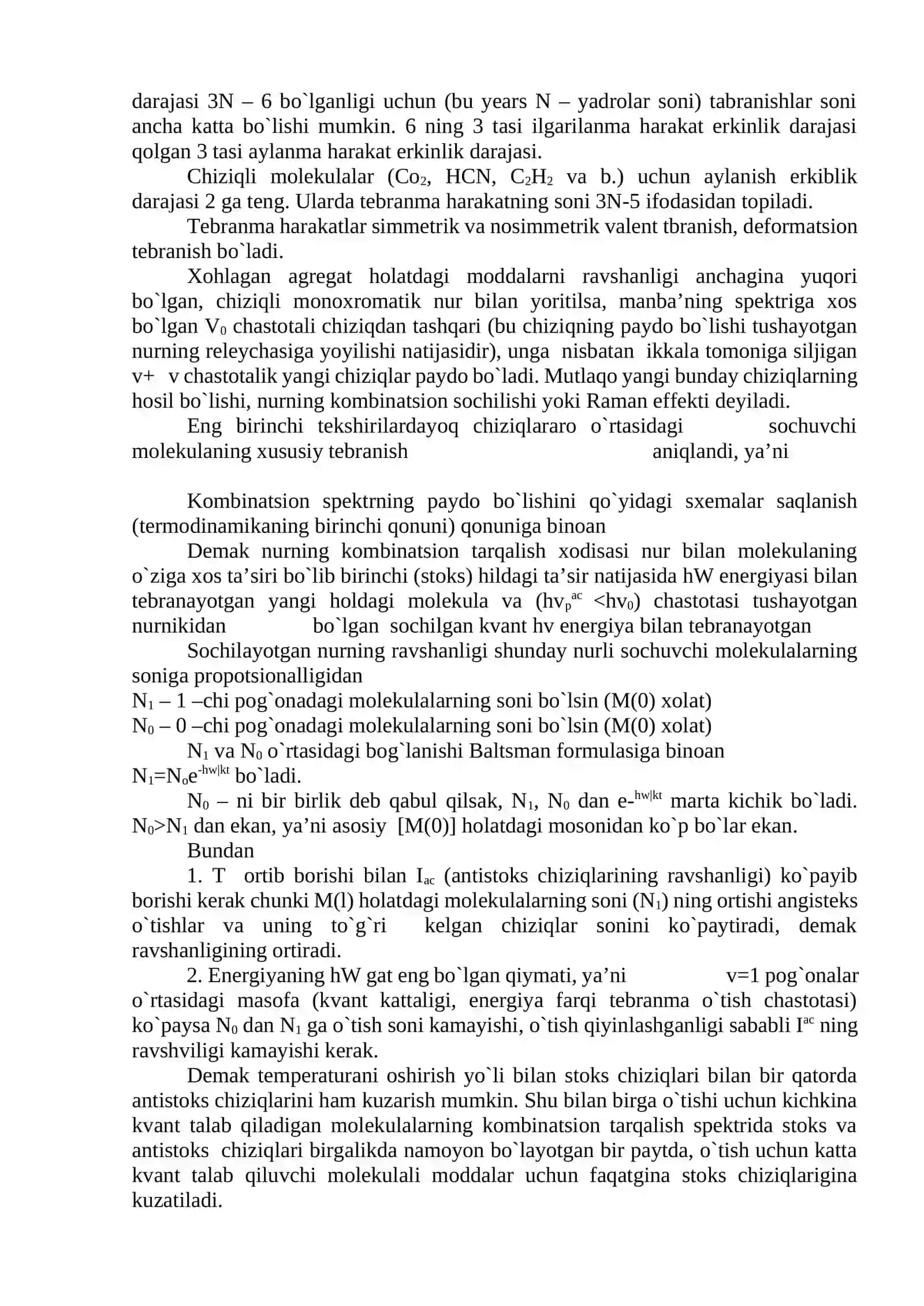 Ichki molekulyar aylanish va konformatsiyalar 2