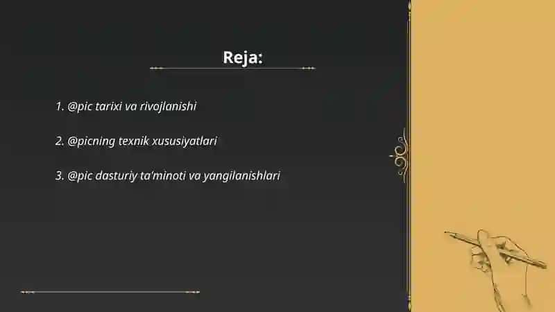 PIC mikrocontrollerlar tarixi va rivojlanishi 2