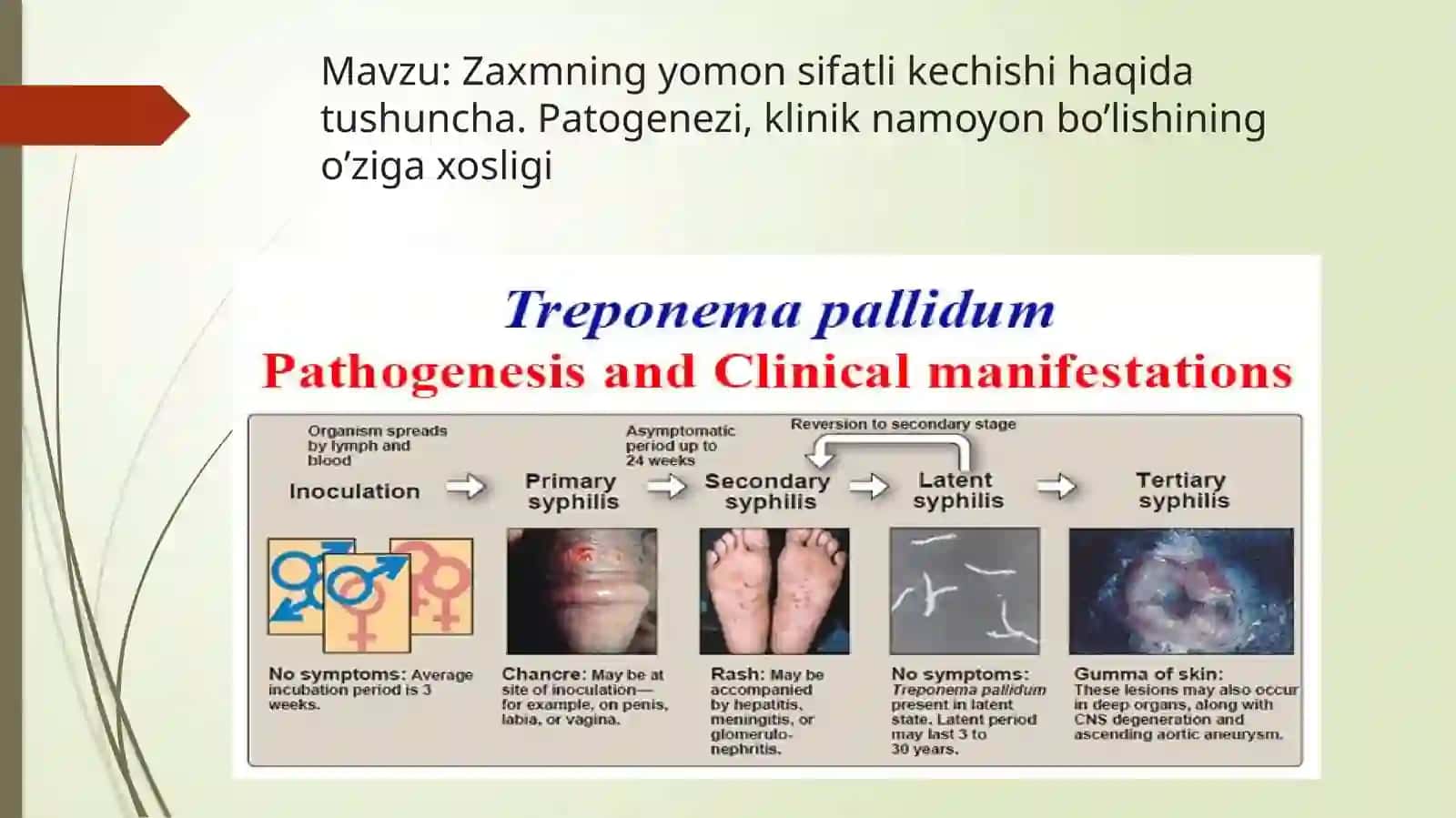 Zaxmning yomonsifatli kechishi haqida tushuncha. Patogenezi, klinik namoyon bo'lishining o'zigaxosligi 2