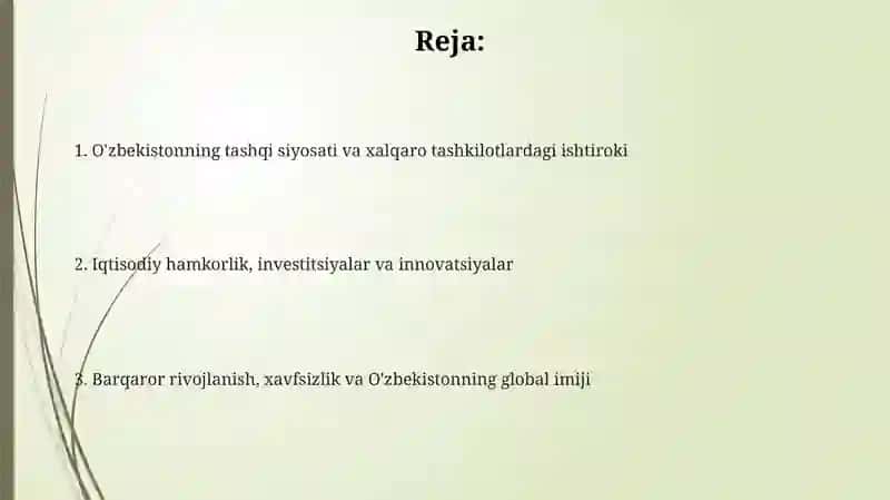 O‘ZBEKISTON VA JAHON HAMJAMIYATI 2