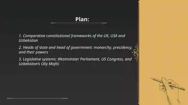 Political system in the UK the USA and Uzbekistan 2