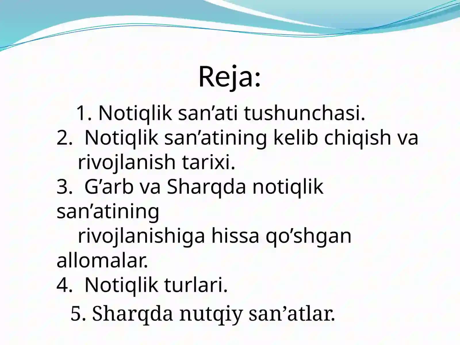 Notiqlik san’ati tarixi. G’arb va Sharq notiqligi 2