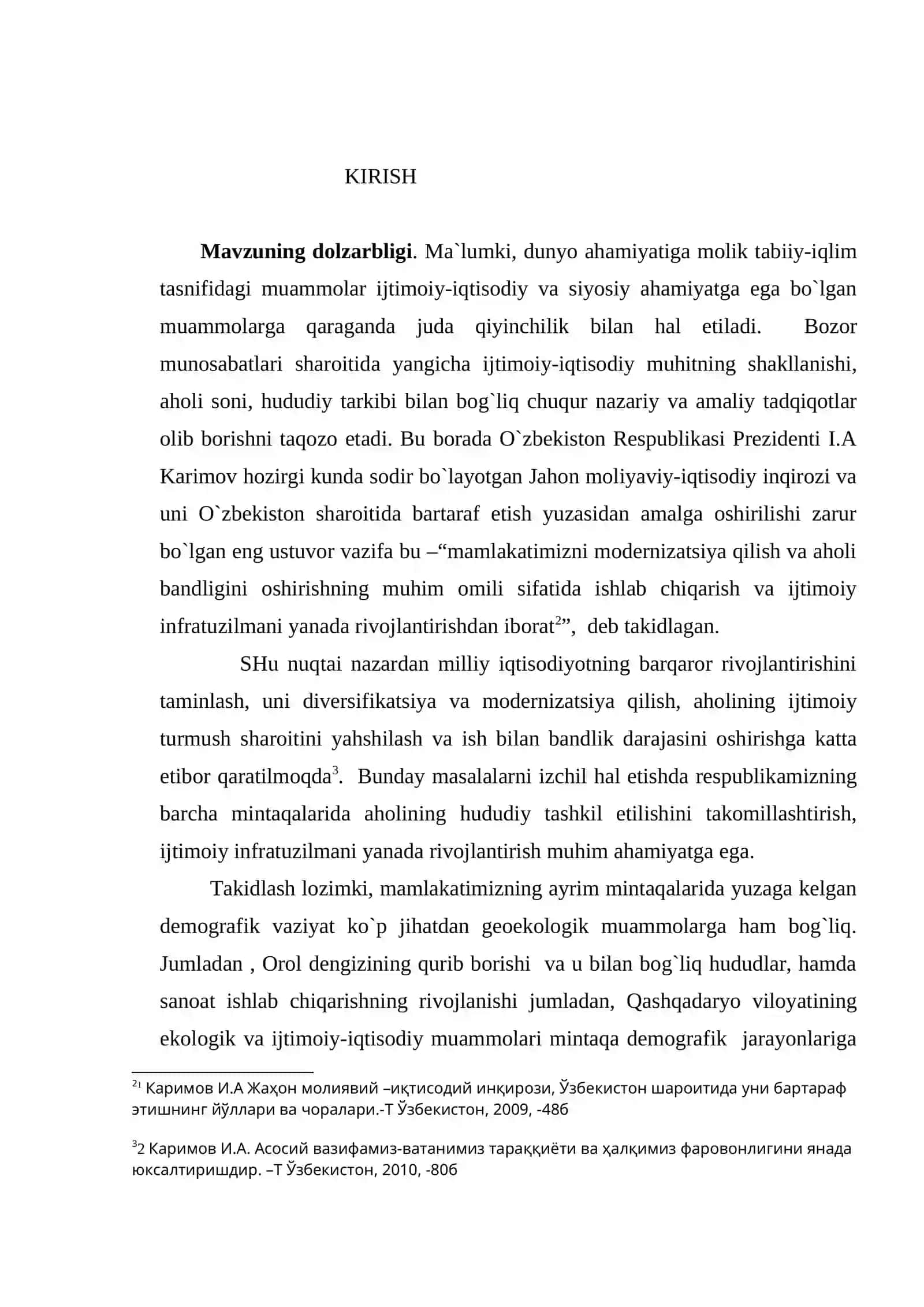 Qashqadaryo viloyatining tabiiy geografik xususiyatlari va demografik hususiyatlariga ekologik sharoitning ta'siri 2