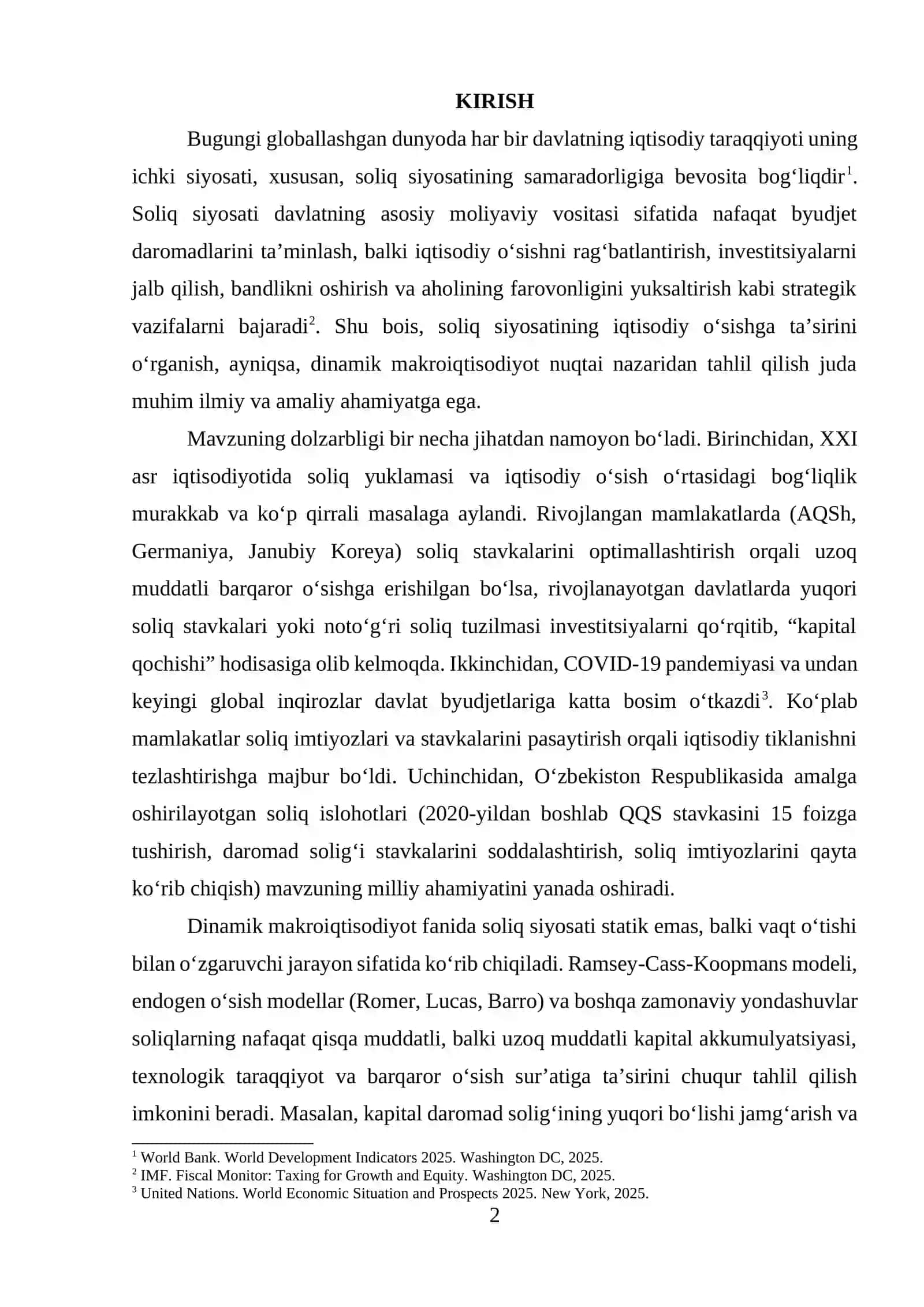 SOLIQ SIYOSATINING IQTISODIY O‘SISHGA TA’SIRI 2