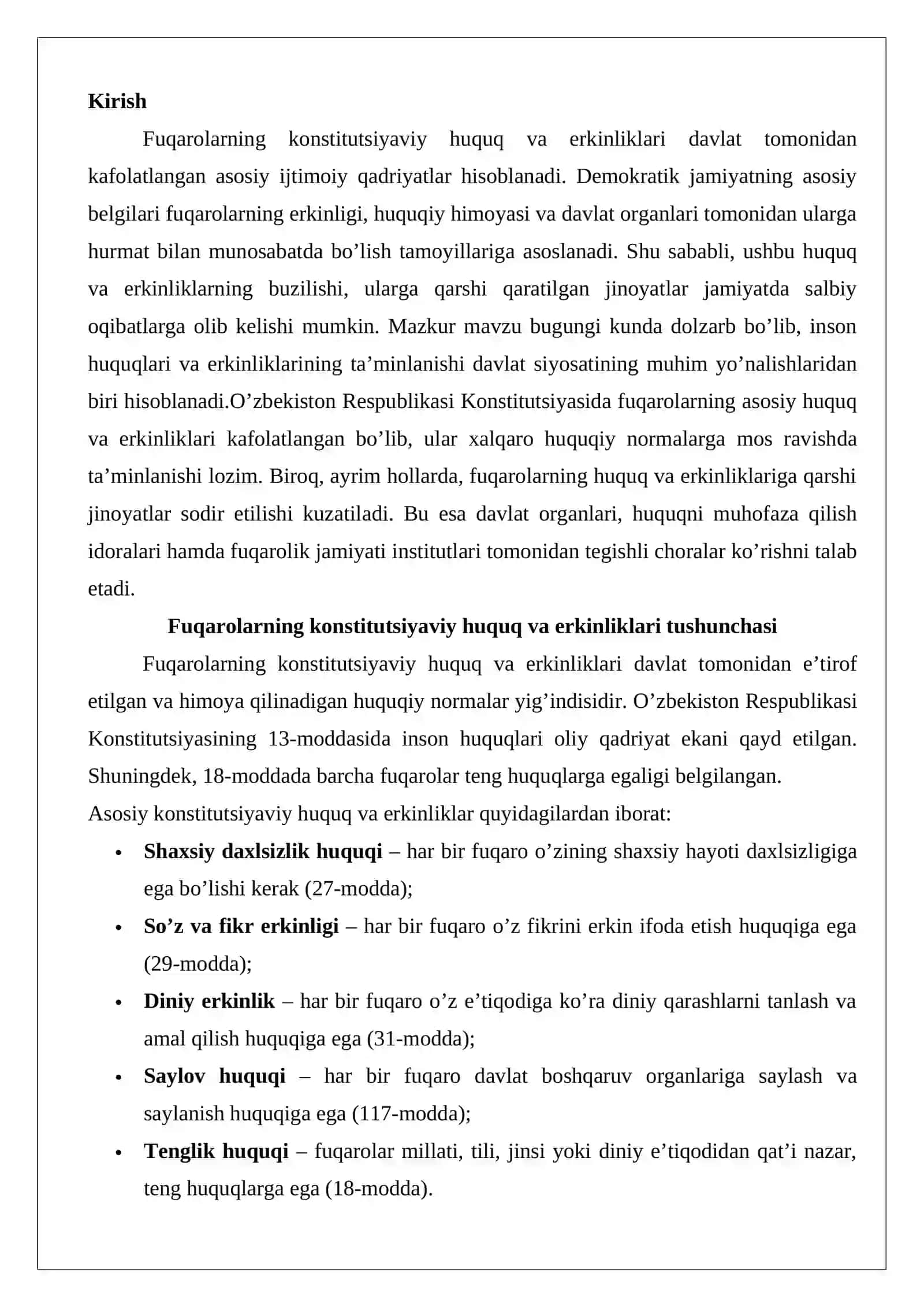 Fuqarolarning konstitutsiyaviy huquqlariga qarshi jinoyatlar huquqiy tahlili 2