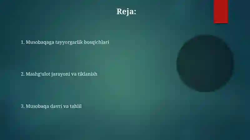 Harbiy sport musabaqasiga tayyorgarlik bosqichlari 2