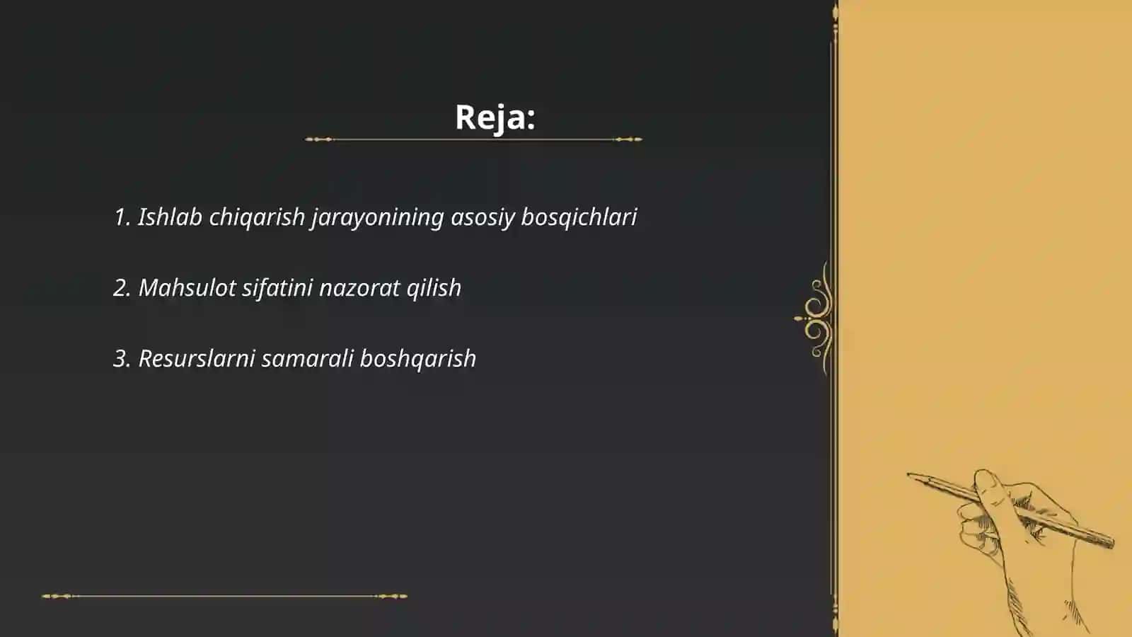 Ishlab chiqarish jarayoni va uning natijalari 2