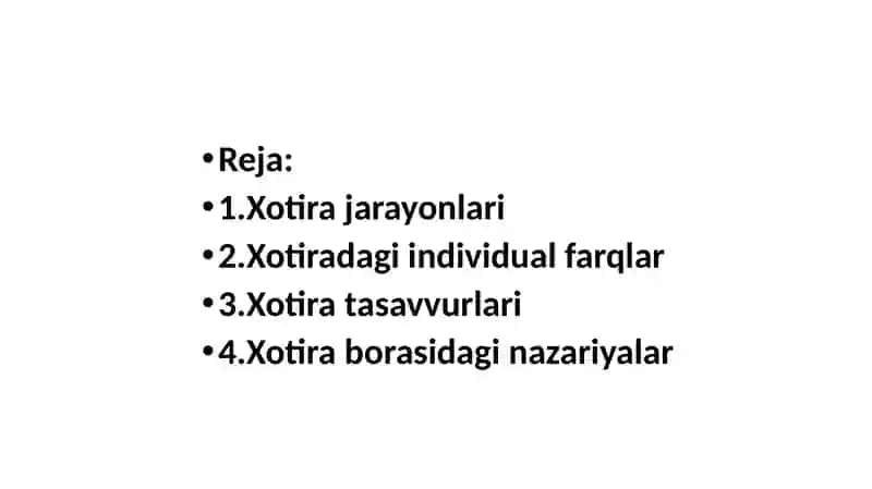 Xotira va Unutish 2