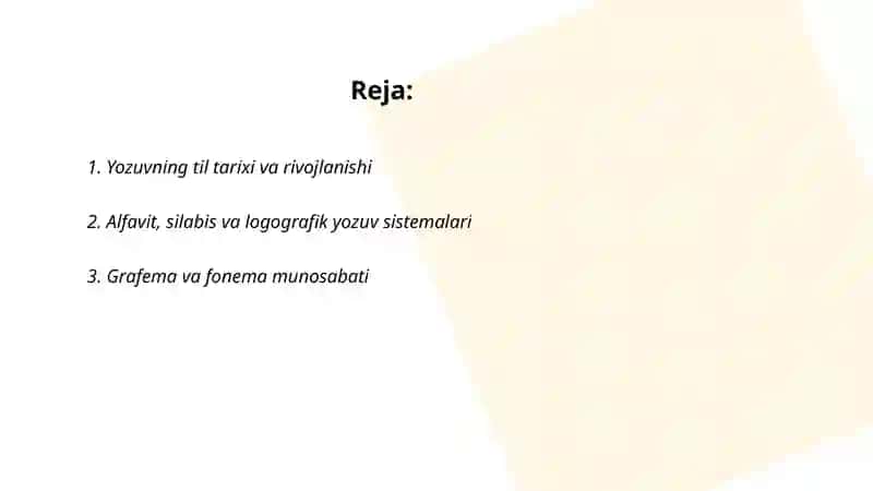 Yozuv va til munosabati 2