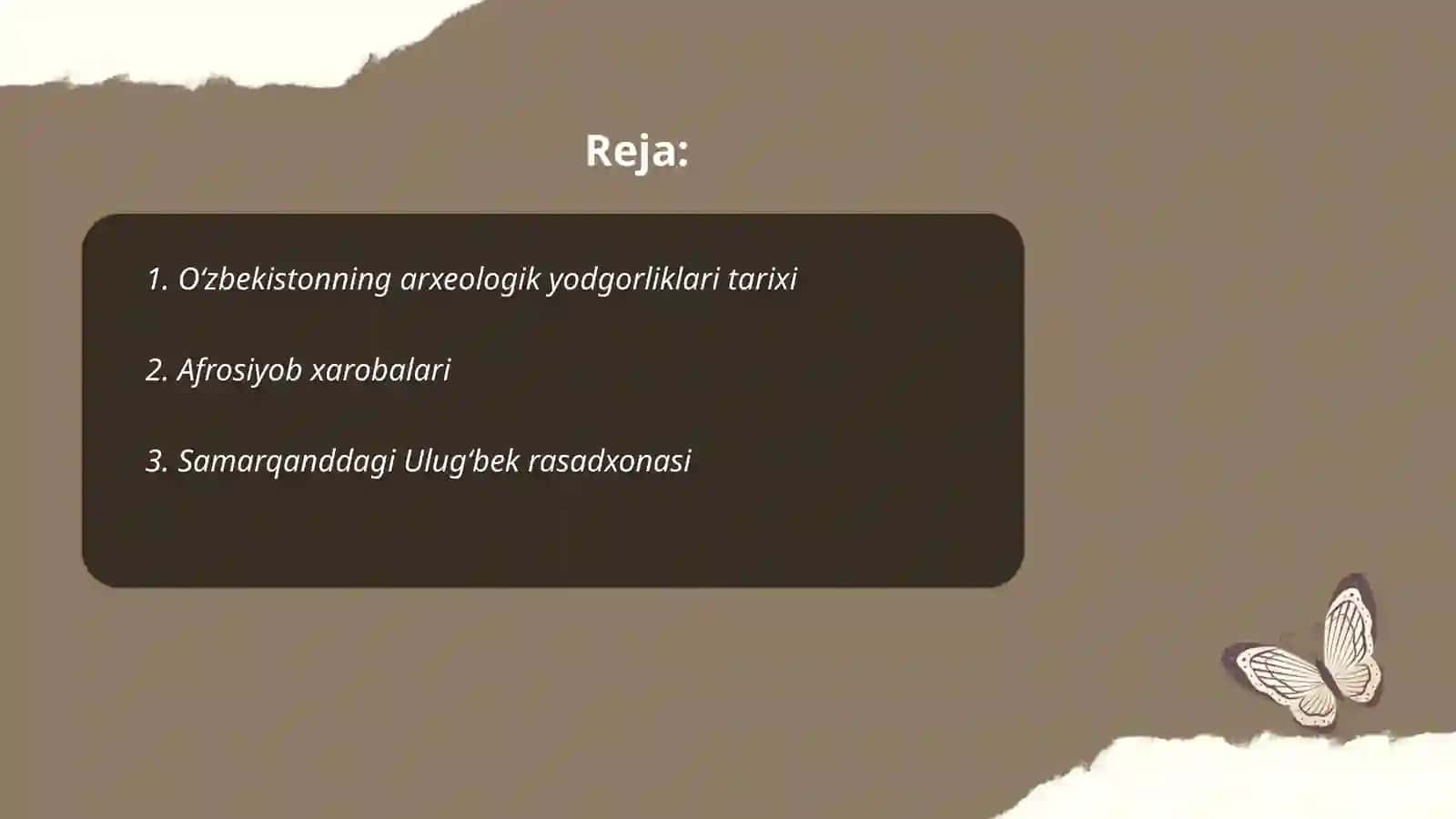 Oʻlkamiz hududidagi arxeologik yodgorliklar 2