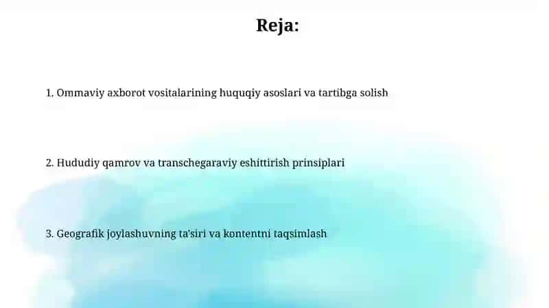Mass-media huquqiy hududiy va geografik prinsplar 2