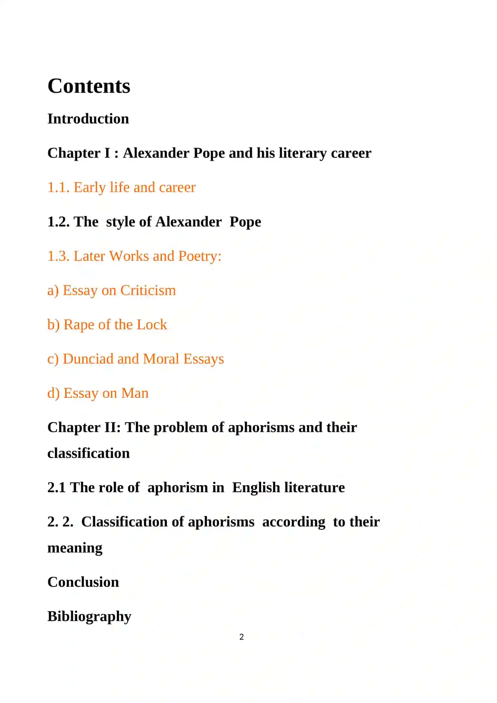 Alexander Pope and his literary career 2