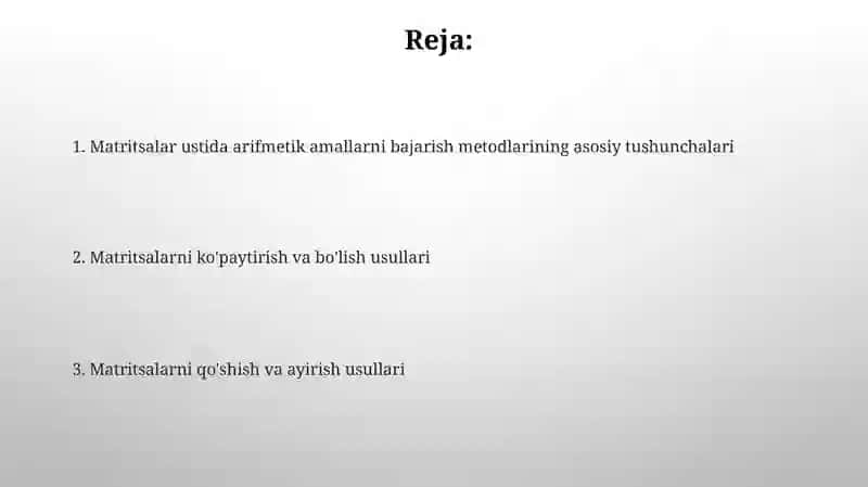 Kasrlar ustida arifmetik amallar bajarish metodikasi 2