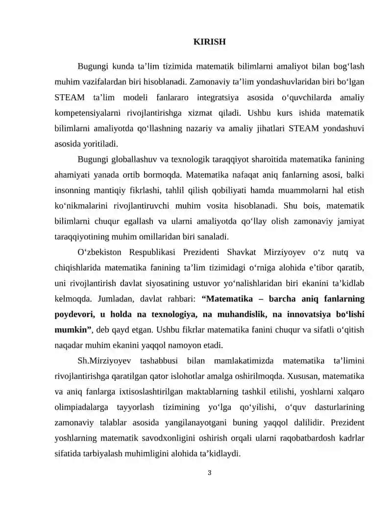 Matematik Bilimlarni Amaliyotda Qoʻllash 2