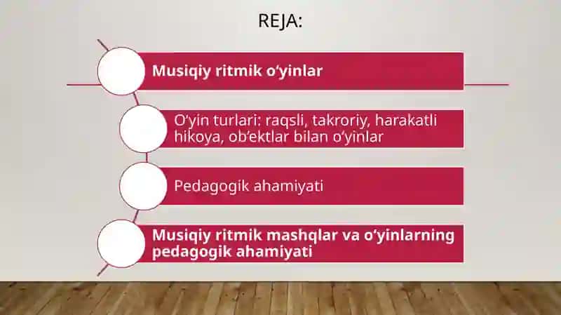 Musiqiy ritmik mashqlar, Musiqiy ritmik o'yinlar 2