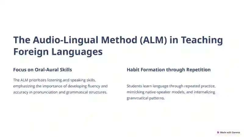 Audio-Lingual Method in Foreign Language Teaching 2