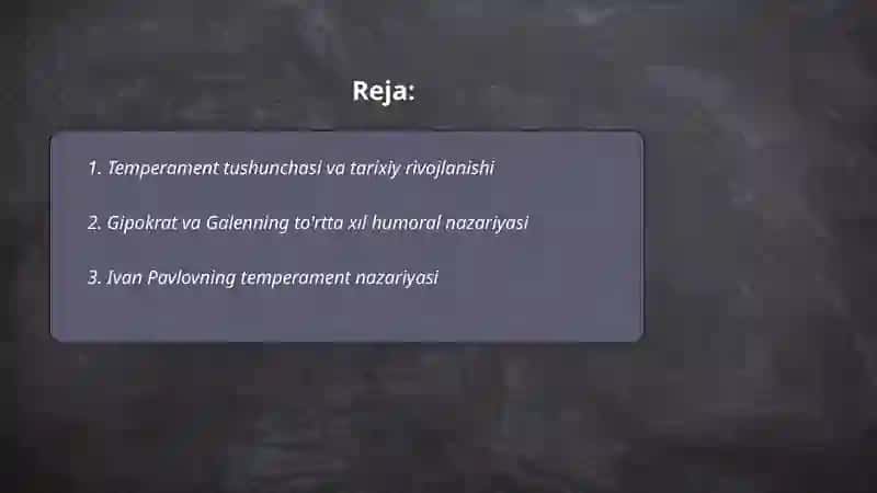 Temperament va uning nazariyalari 2