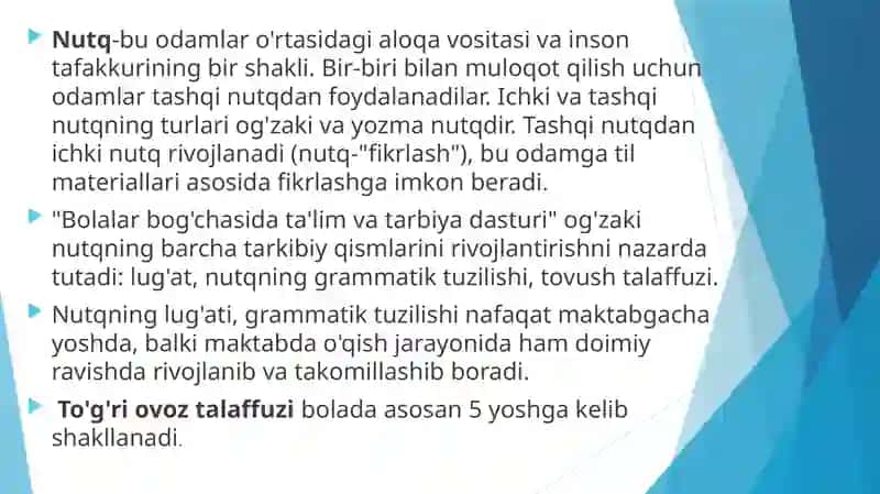 3 yoshdan 5 yoshgacha nutqiy rivojlanish xususiyatlari 2