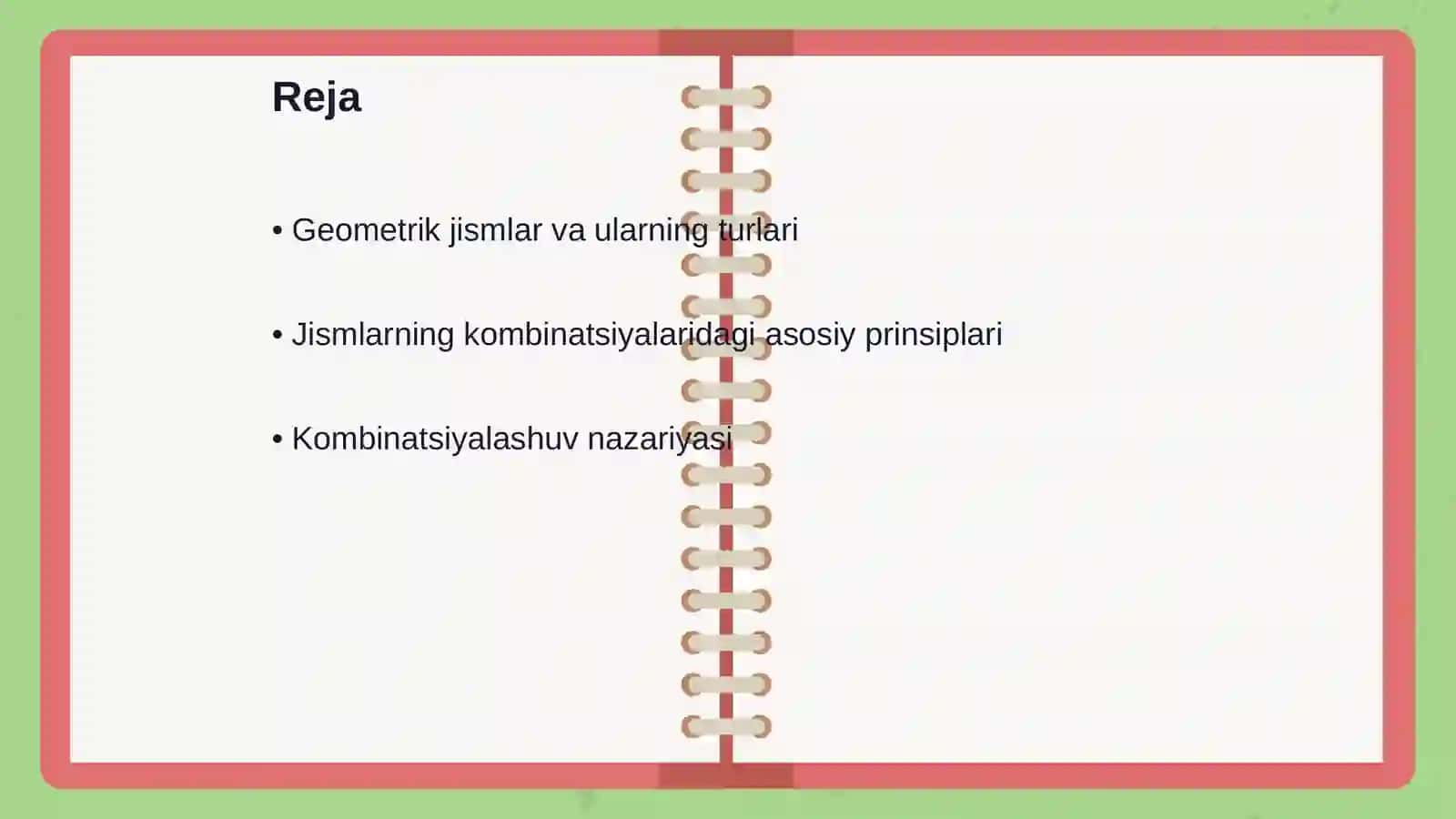 Jismlarning kombinatsiyalari 2