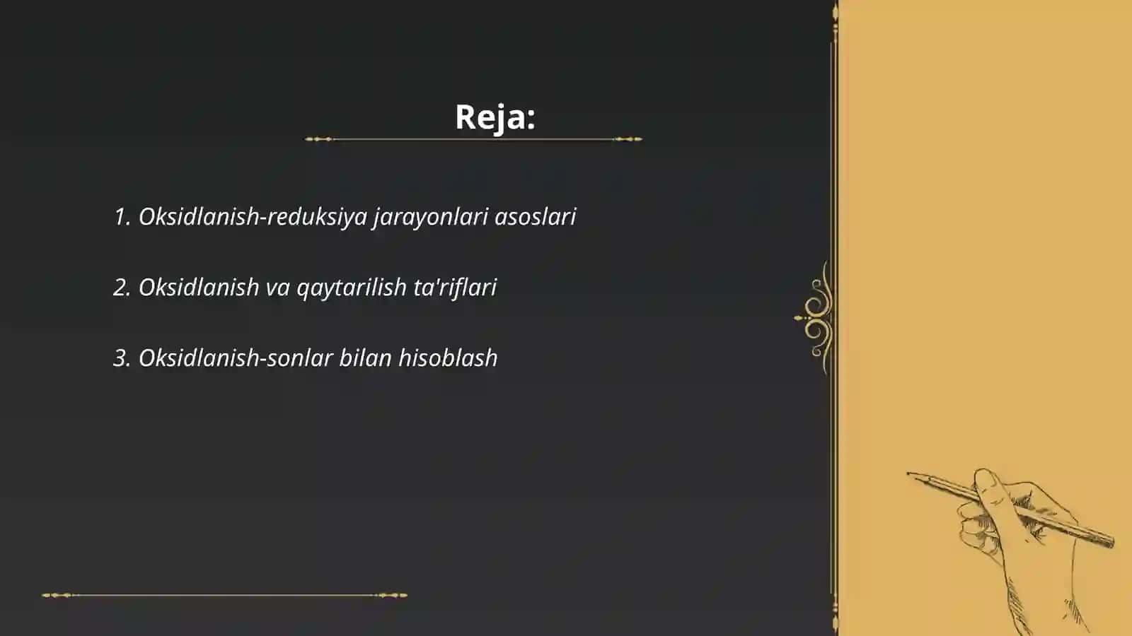 Oksidlanish - qaytarilish jarayonlari 2