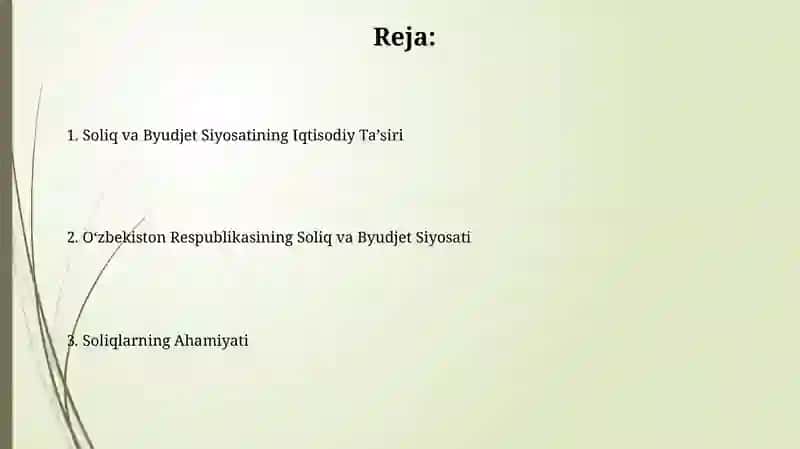 Soliq-budjet siyosati va soliqlarning ahamiyati 2