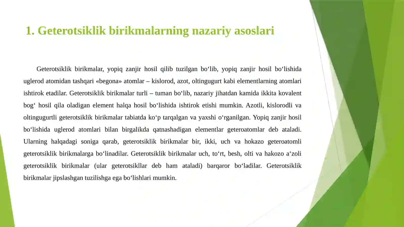 Geterotsiklik birikmalar 2