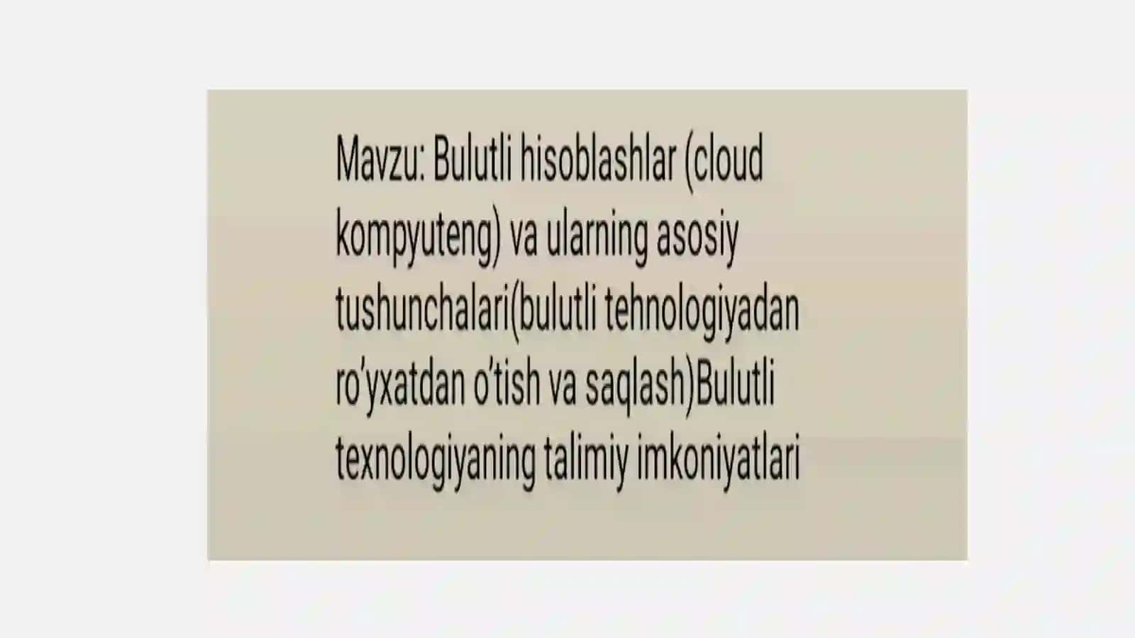 axborot texnologiyalari fanidan 21 mustaqil talimi 2