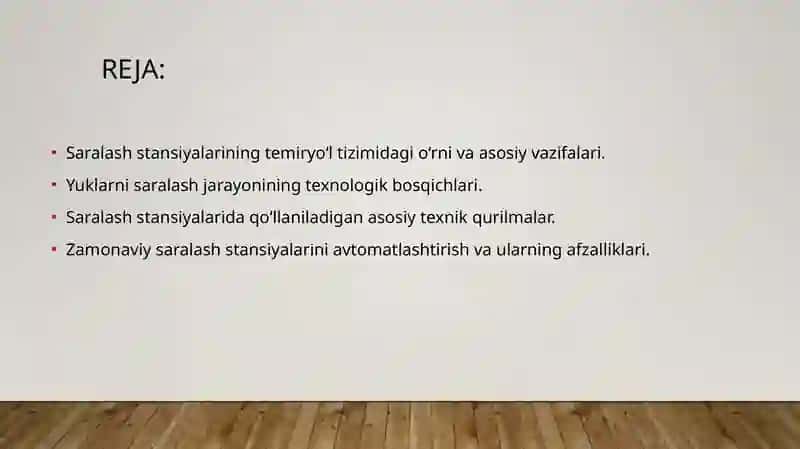 Saralash stansiyalarining vazifalari va undagi qurilmalar 2