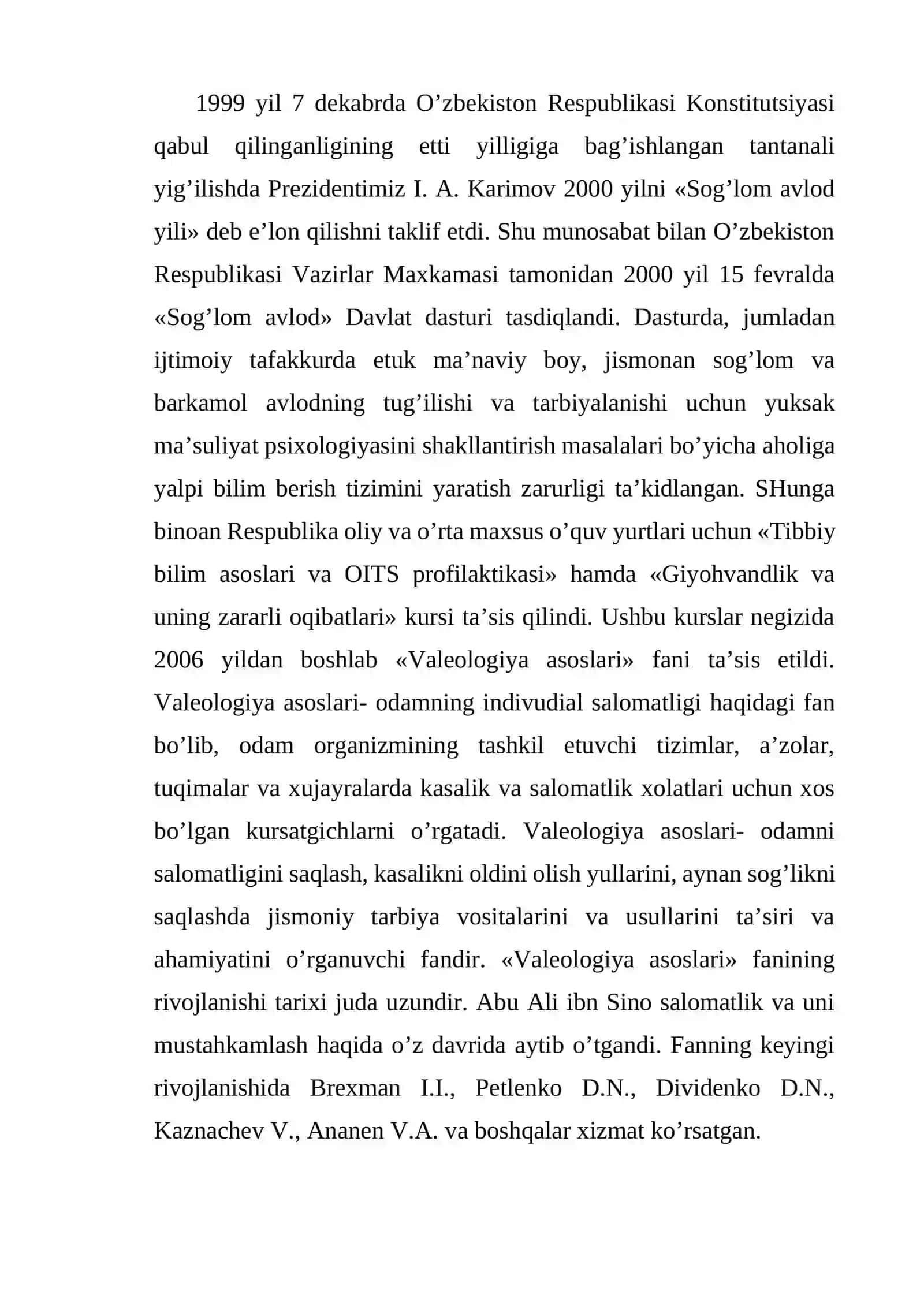 Valeologiya – salomatlik haqidagi fan 2