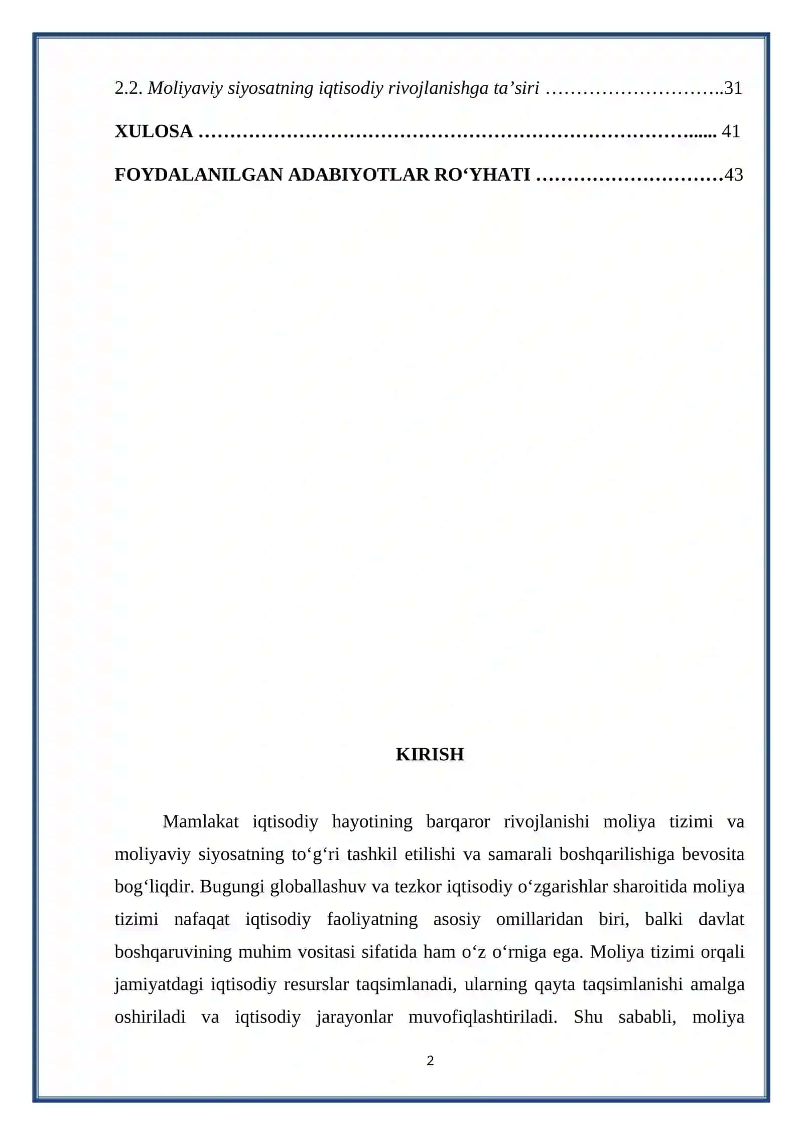 IQTISODIYOT NAZARIYASI 2
