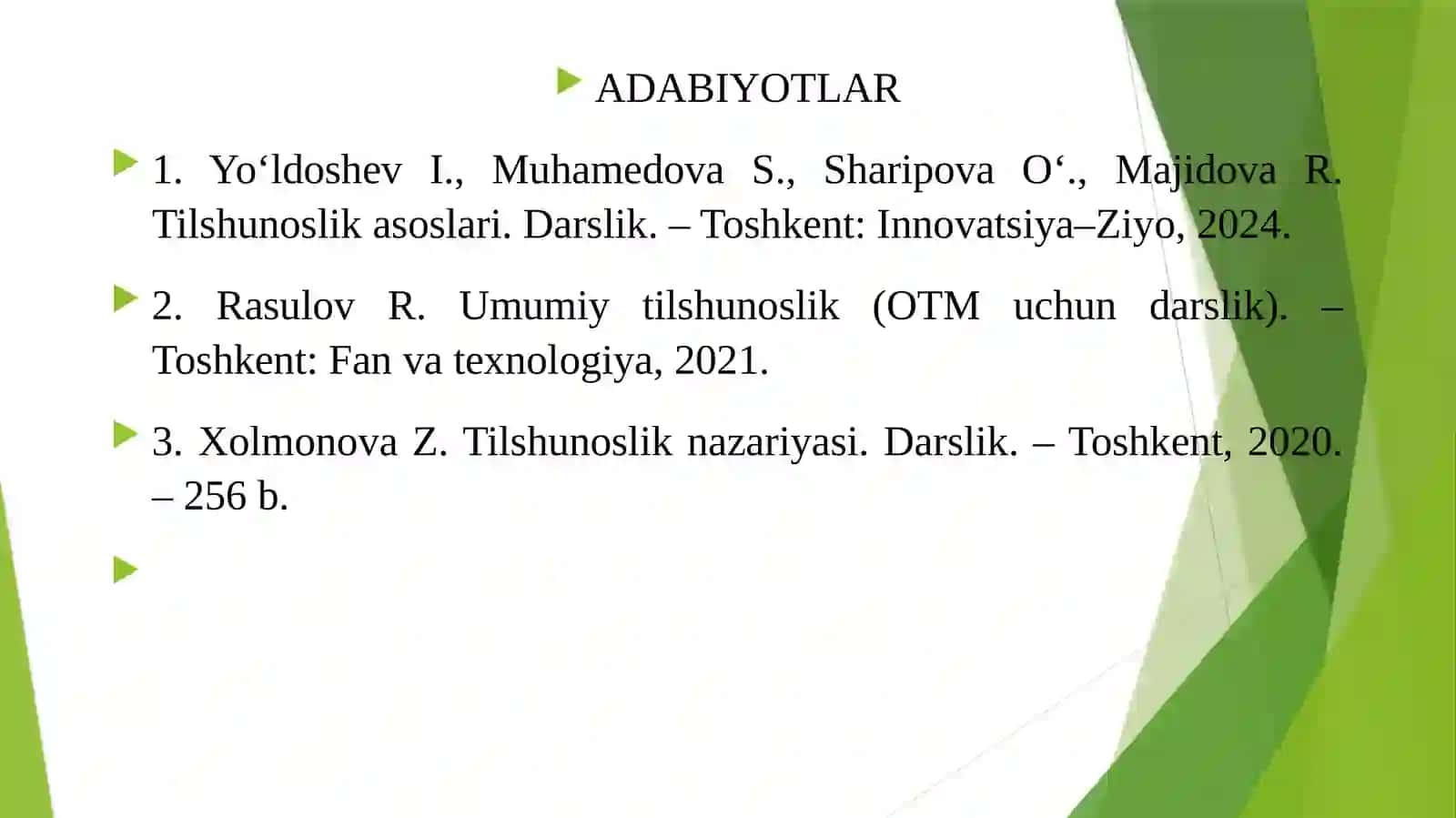 TILSHUNOSLIK NAZARIYASI 2
