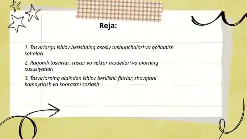 Tasvirlarga ishlov berish va raqamli xaritografiya 2