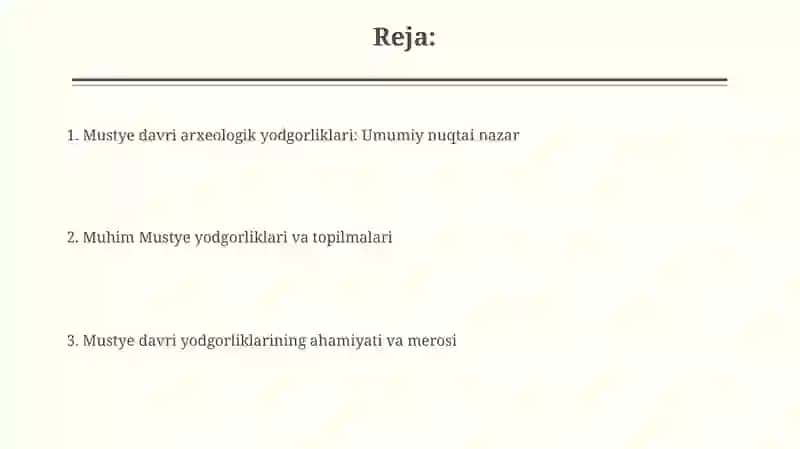 Mustye davri arxeologik yodgorliklari 2