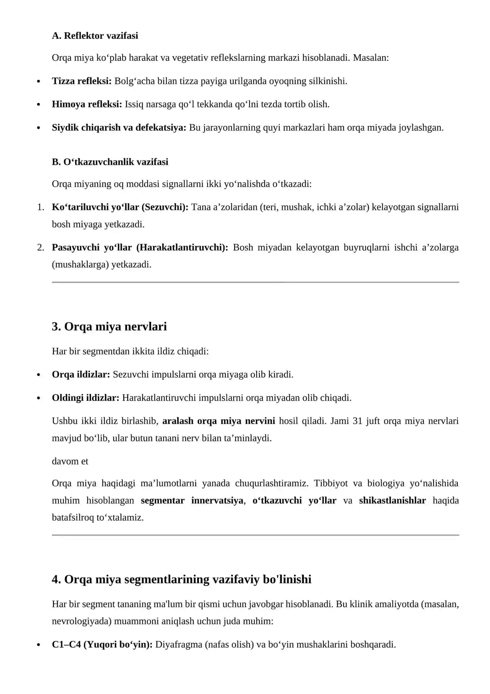 Orqa miyya anatomiyasi va fiziologiiyasi 2