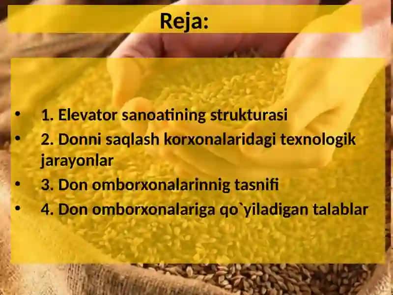 Don omborlarining tavsifi va ularga qo`yiladigan talablar 2