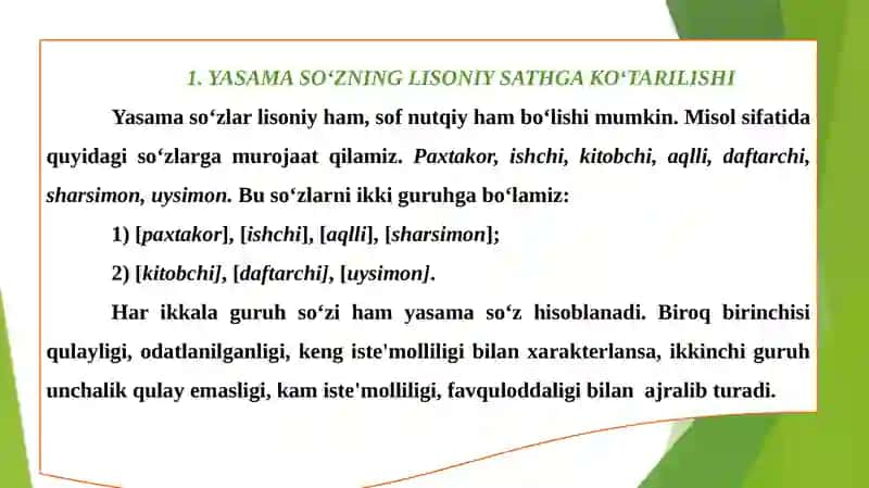 SO‘ZNING SEMANTIK TARKIBI 2
