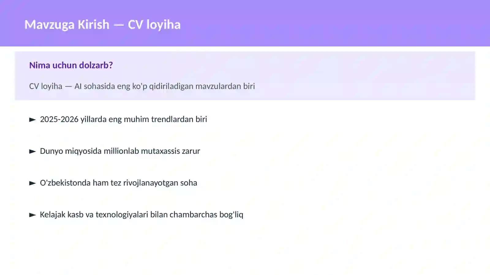 CV loyiha 2