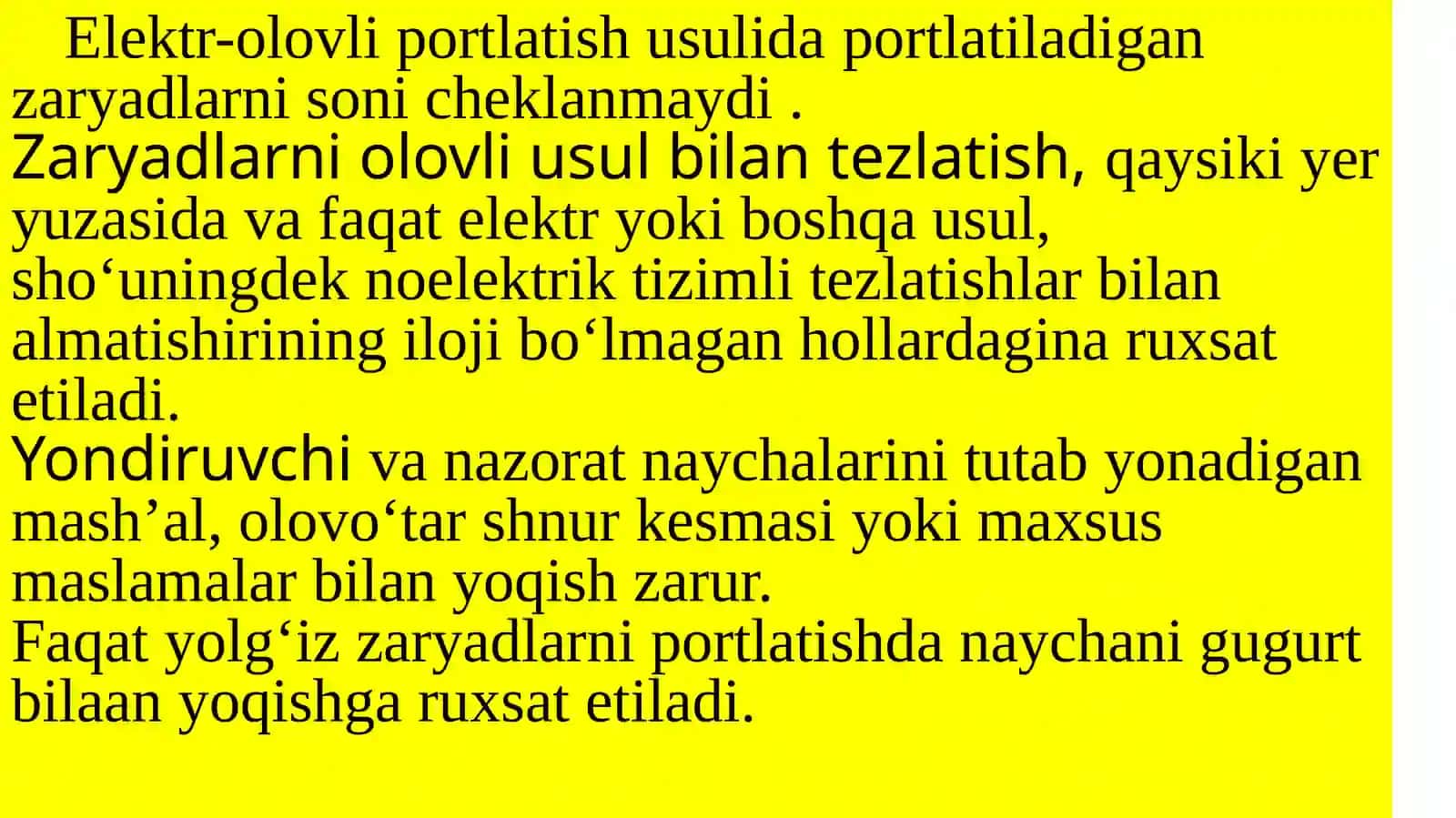 Elektr-olovli va olovli portlatish 2