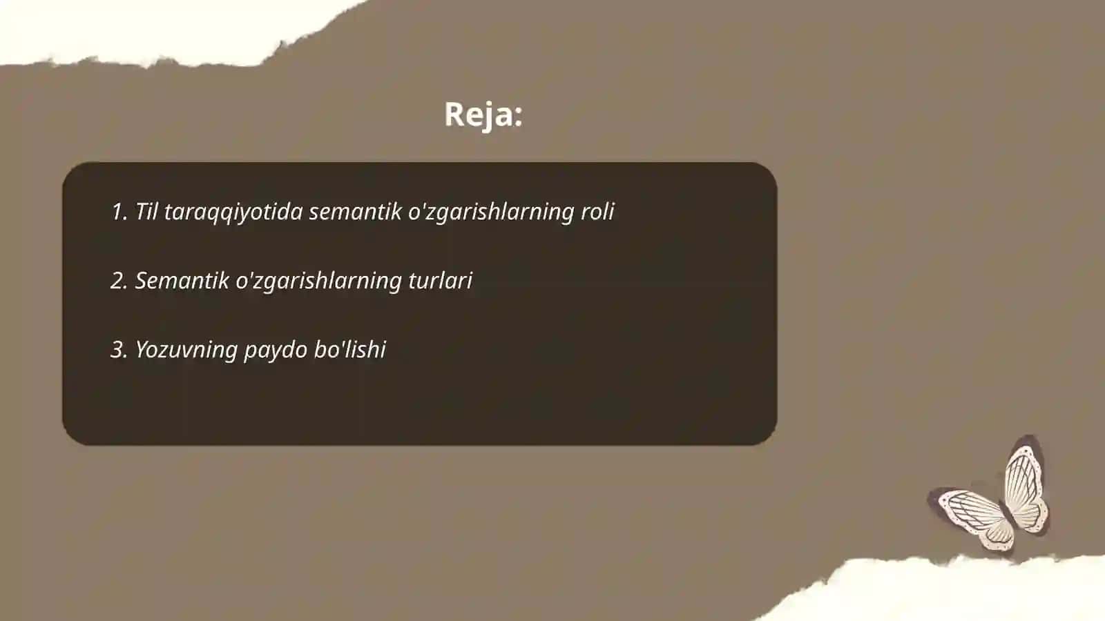 Til taraqqiyotidagi semantik òzgarishlar 2