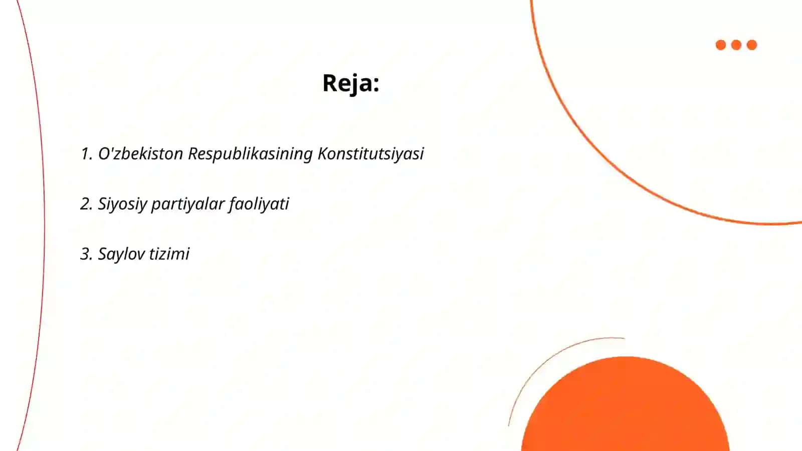 O'zbekiston Respublikasining Konstitutsiyasi 2