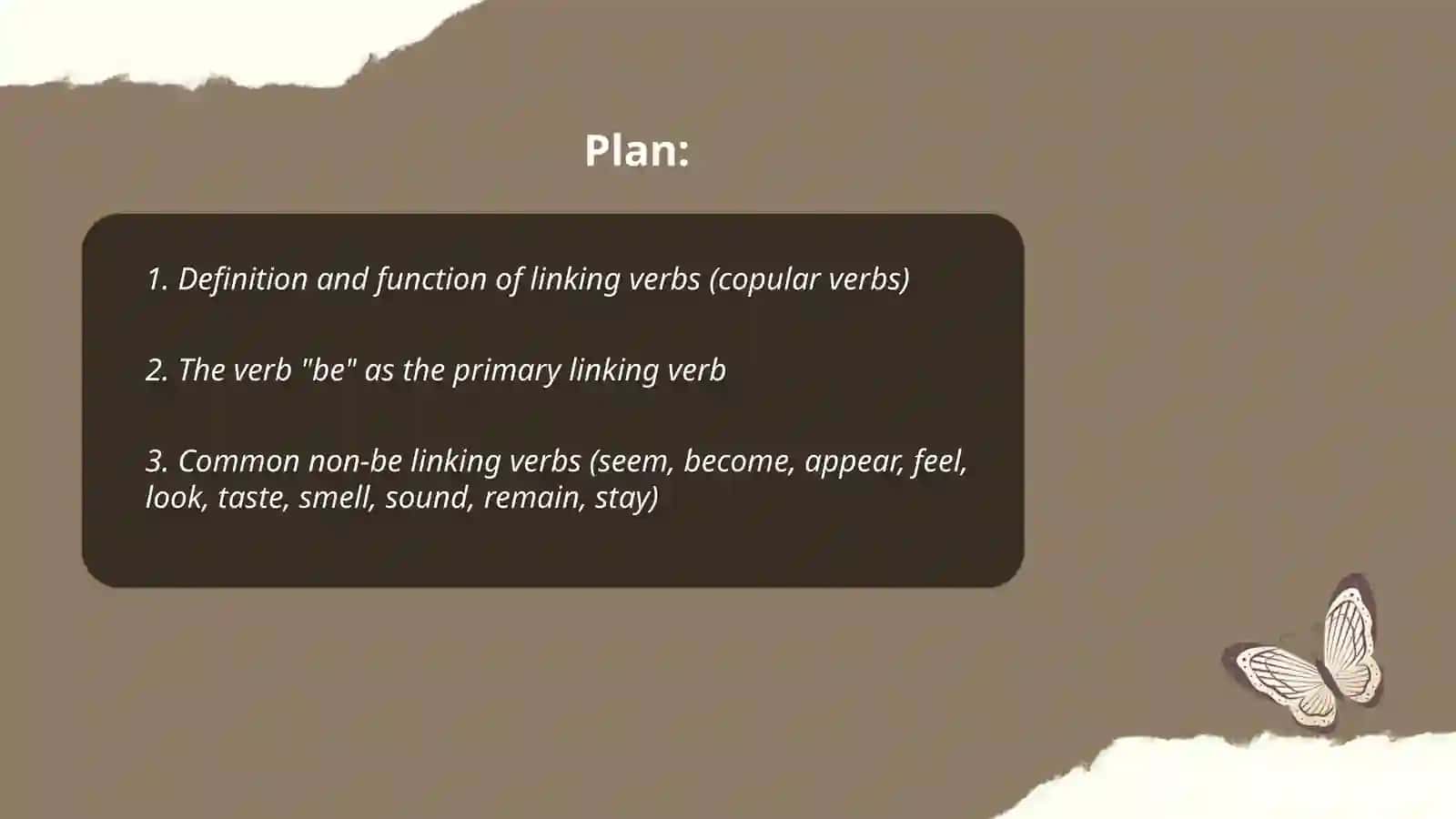 Linking verbs 2