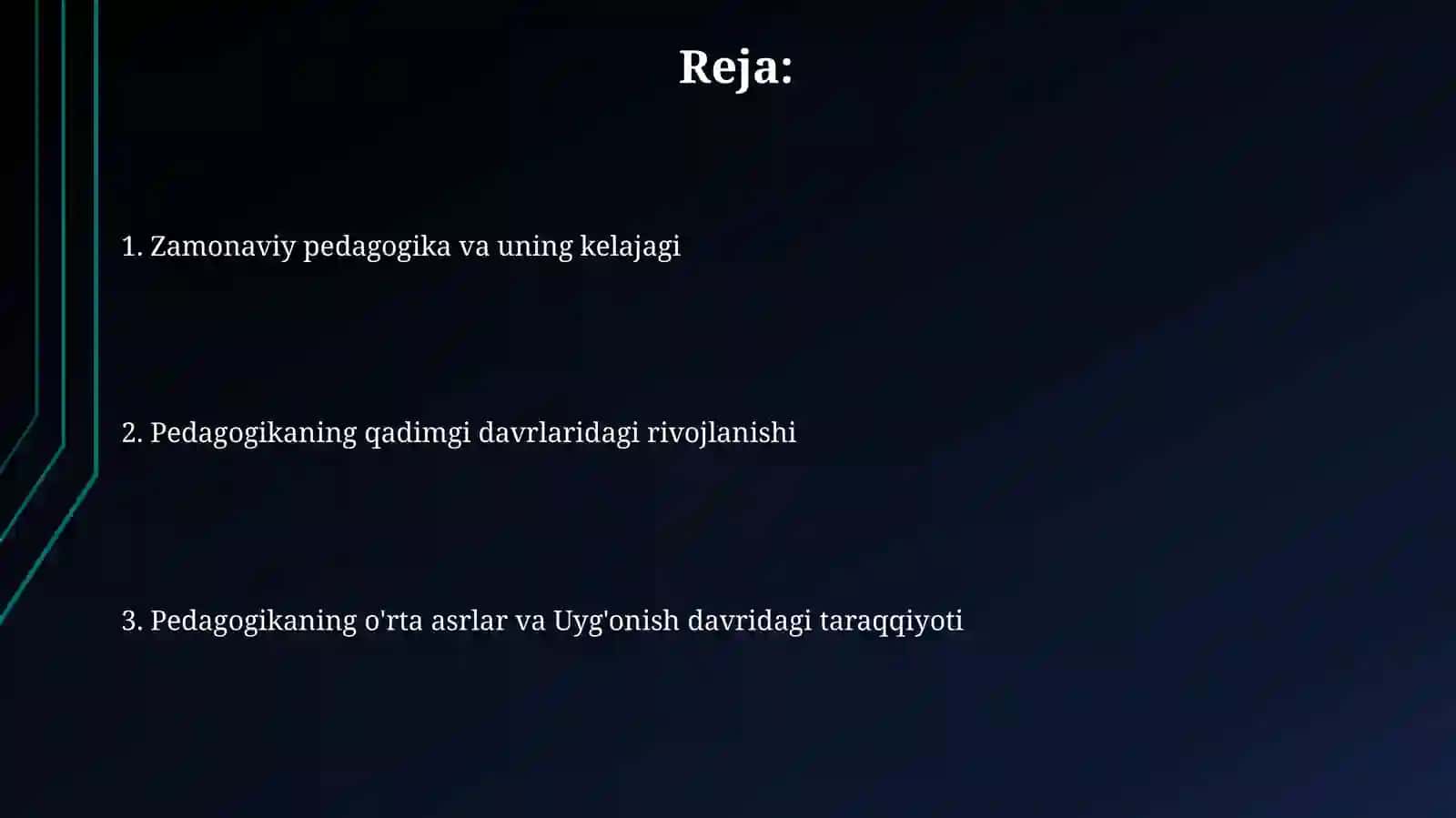 Jahon pedagogika fanining rivojlanish tarixi 2