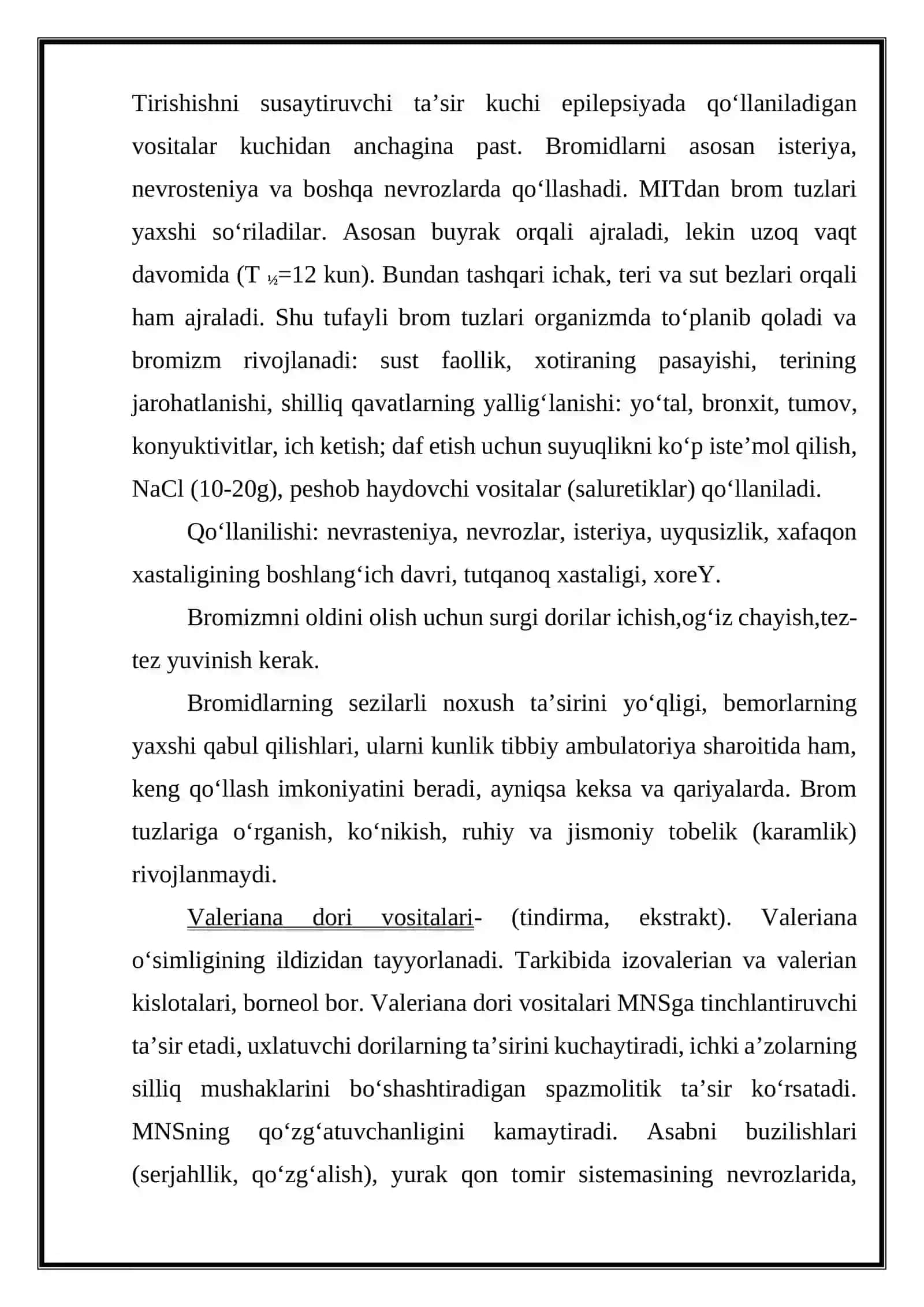 Sedativ vositalar 2