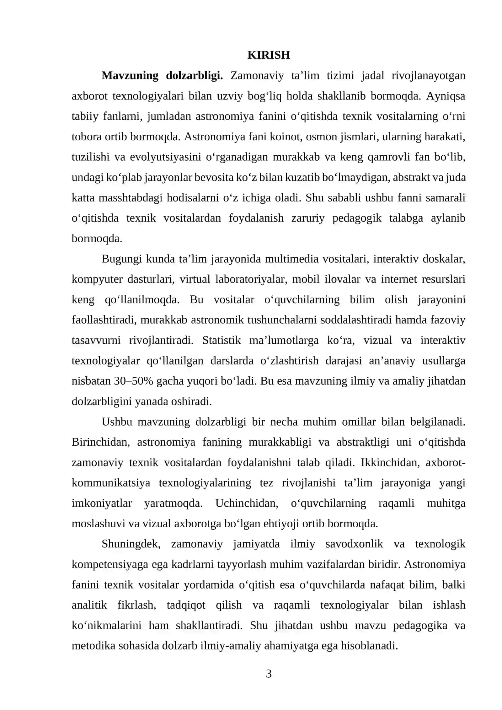 Astronomiya o‘qitishda texnik vositalar va ularni qo‘llash usullari 2