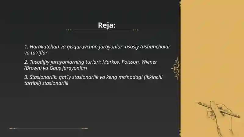 Harakatchan va qisqaruvchan jarayonlar 2